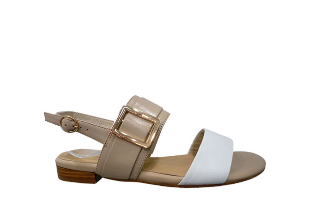 Picture of CHRISSIE Caesar Sandal - Nude White