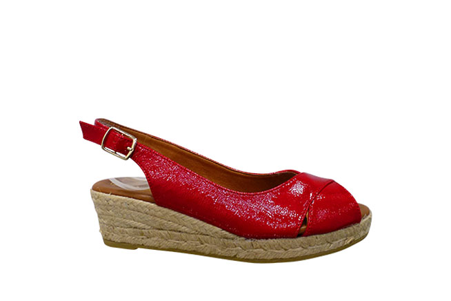 LUCIA-VIGUERA 1760 Espadrille - Red - Savida Ladies Shoes