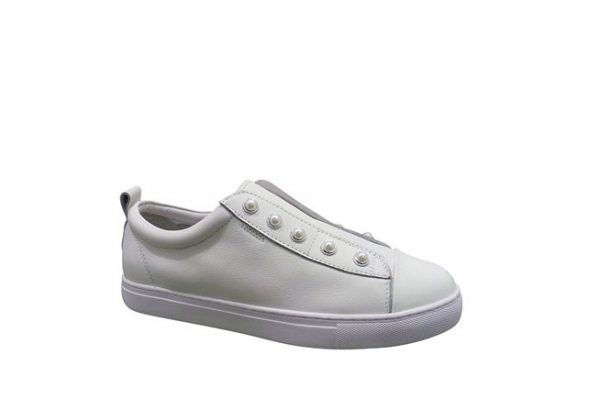 HINAKO Pearl Sneaker - White - Savida Ladies Shoes