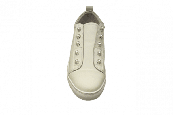 HINAKO Pearl Sneaker - White - Savida Ladies Shoes