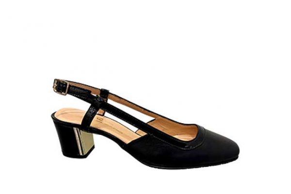 Brenda Zaro - Sling Back Court - Black - Savida Ladies Shoes