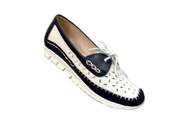 EMMA KATE Terry - White/Navy - Savida Ladies Shoes